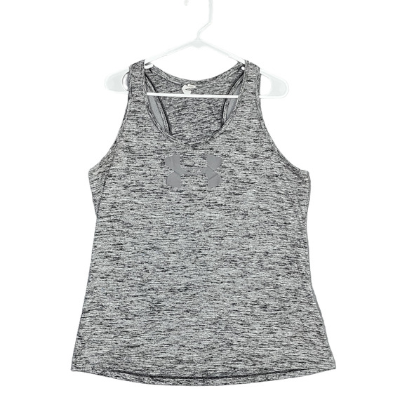Under Armour Tank XL Heather Gray Heat Gear Loose Racerback - Picture 1 of 8